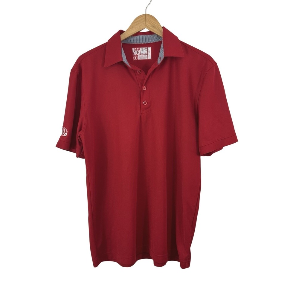Chick-fil-A Polo Red Employee Shirt Uniform Crew Team Style Work‎ Medium Unisex
